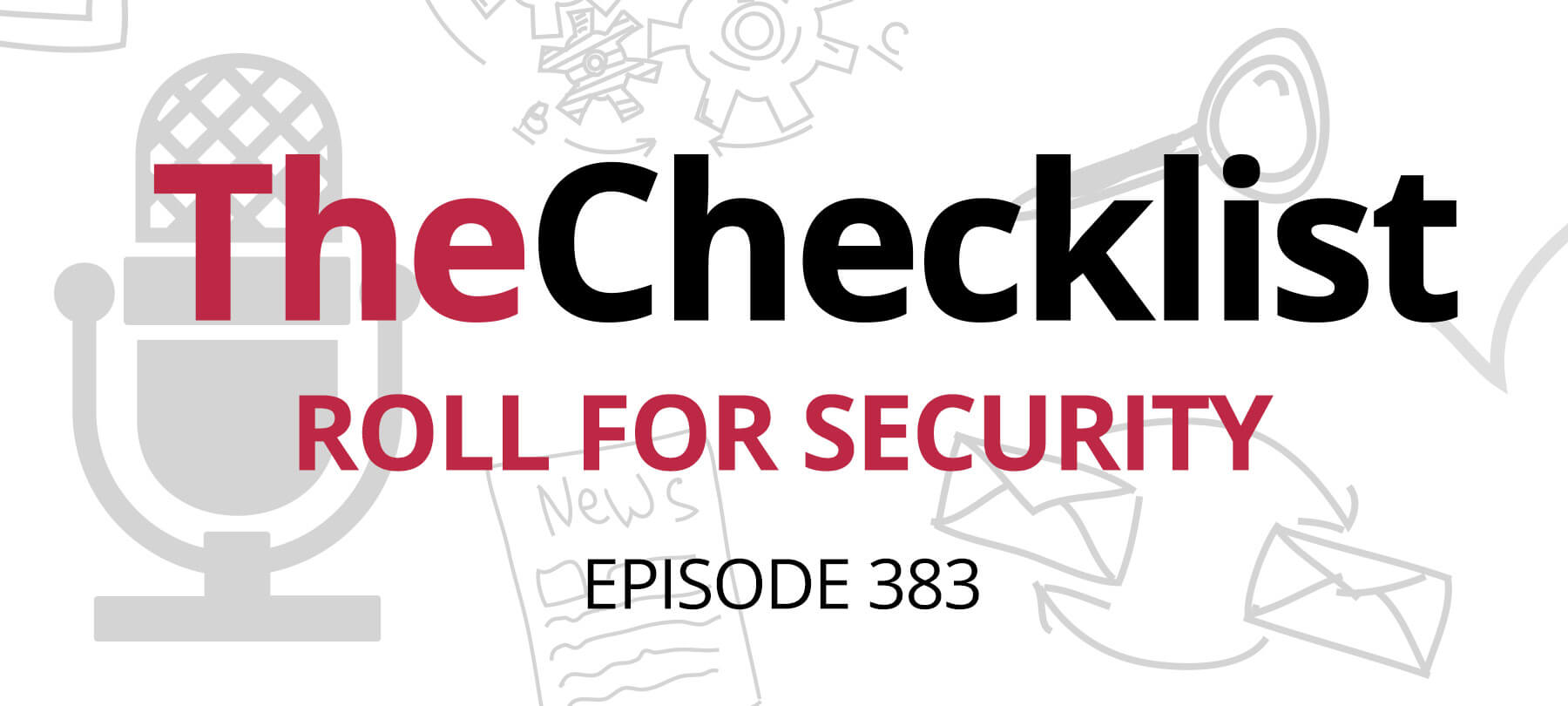 Checklist 381 header image: Roll For Security, written in red text